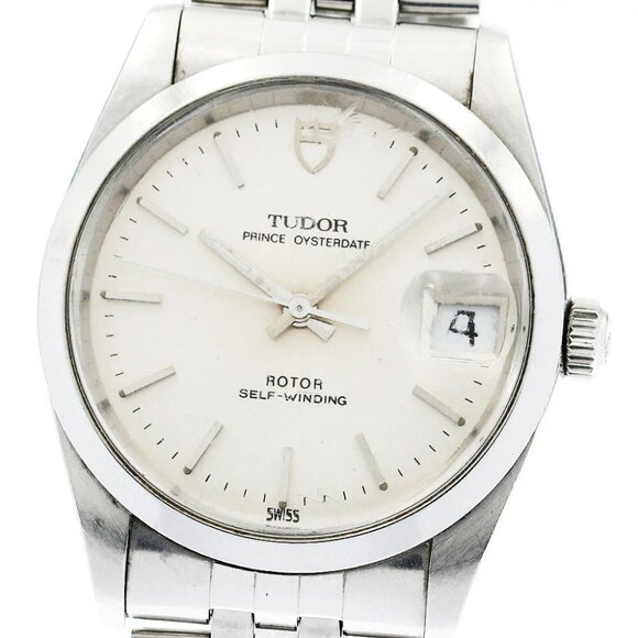 TUDOR Prince Oyster Date 74000N Cal.2824-2 Silver Dial AT Men's Watch - Picture 13 of 14